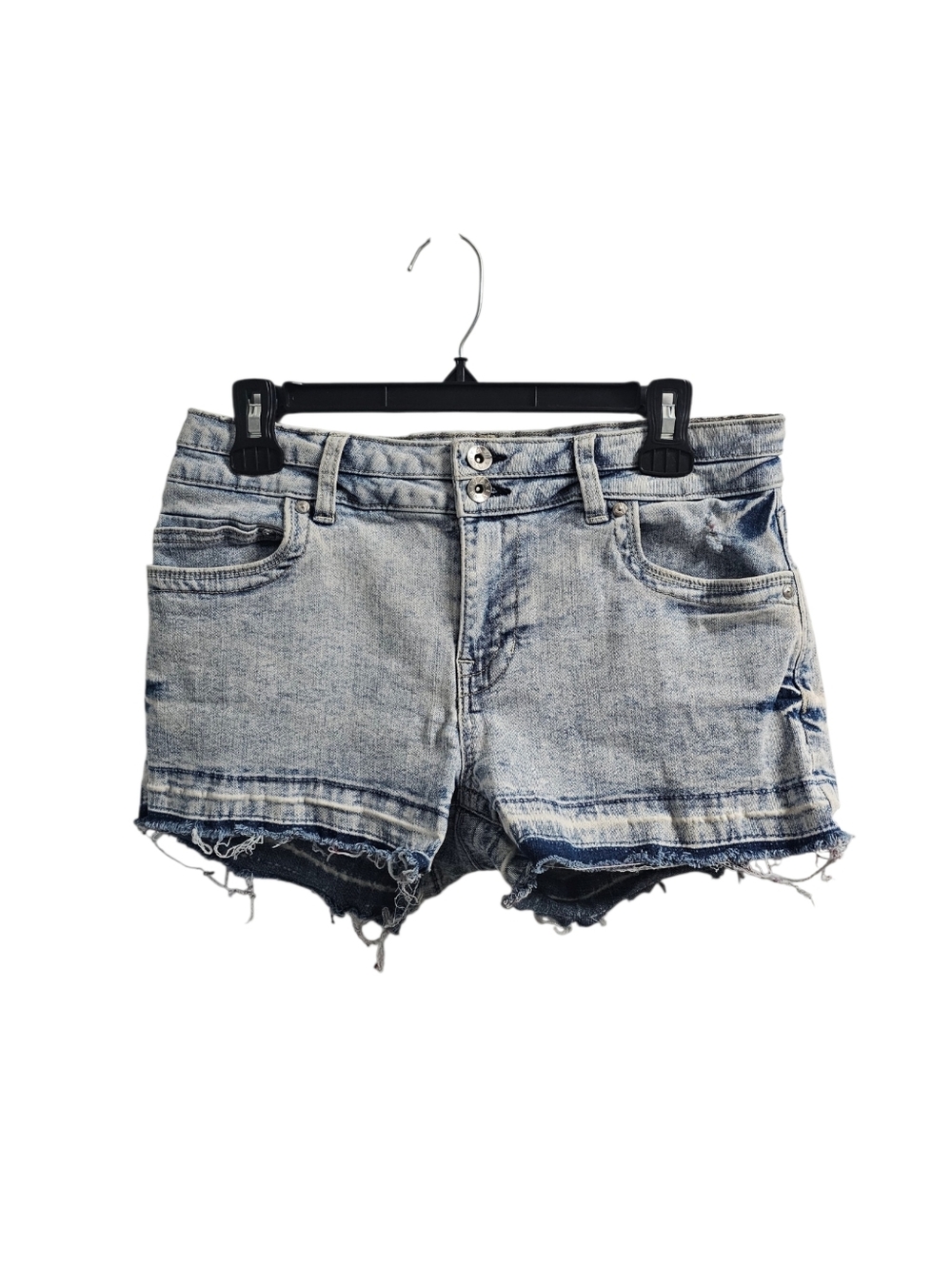 Ariya Vintage Y2k Acid Wash Grunge Distressed Jean Shorts Size 9 Mid Rise